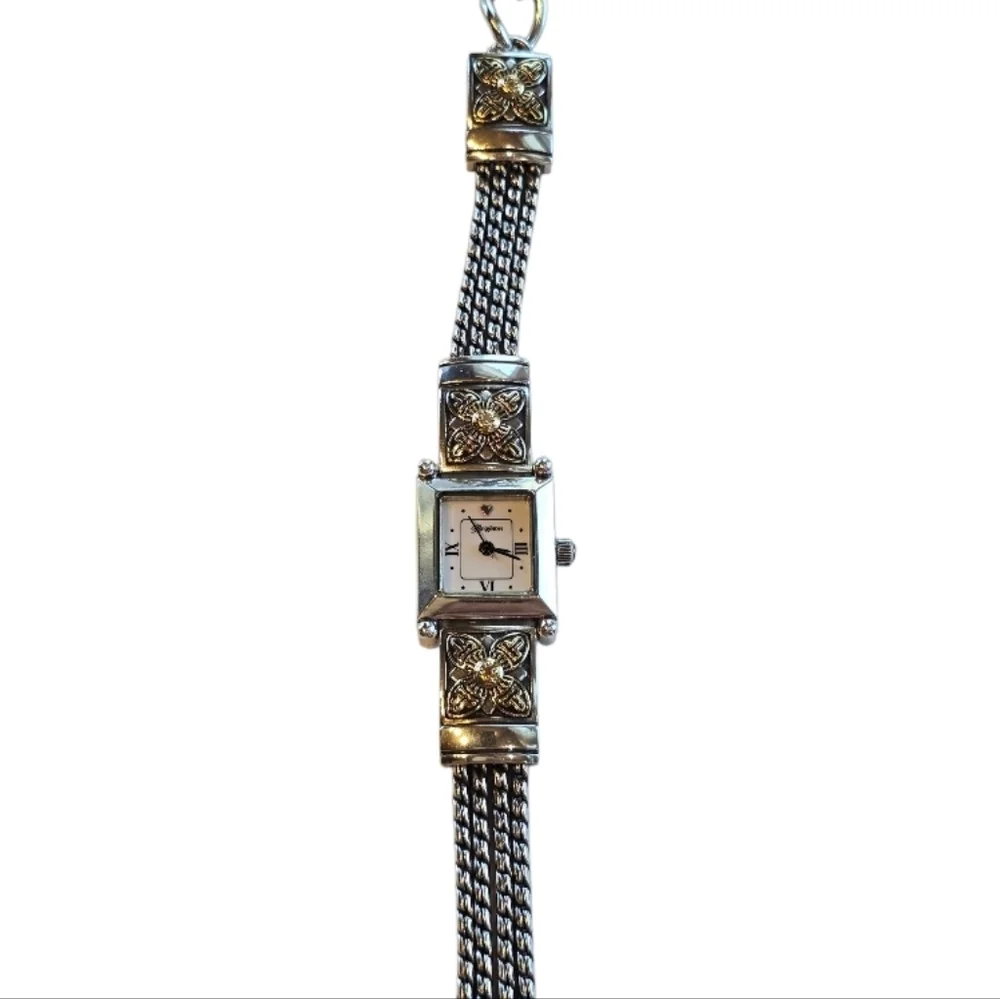 Brighton Monroe Silvertone Goldtone Quartz Analog Bracelet Watch